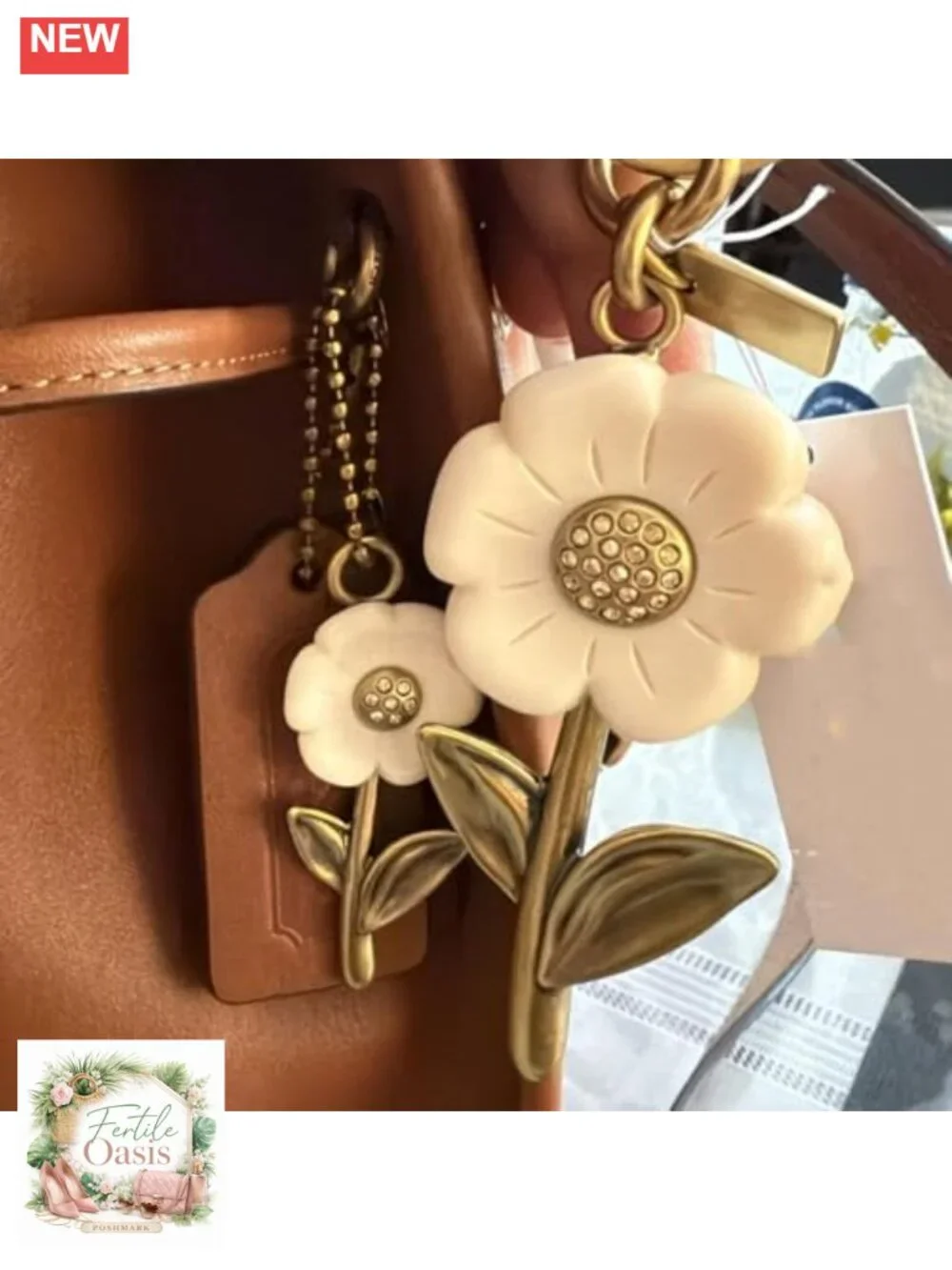 Metal Bag Charm Keychain Purse Charm for Handbag Vintage Geometric